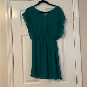 Green dress with lining underneath